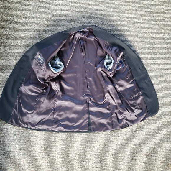 Brooks Brothers 1818 Madison Gray Herringbone Wool Suit Saxxon 42S / W37 - Picture 7 of 14